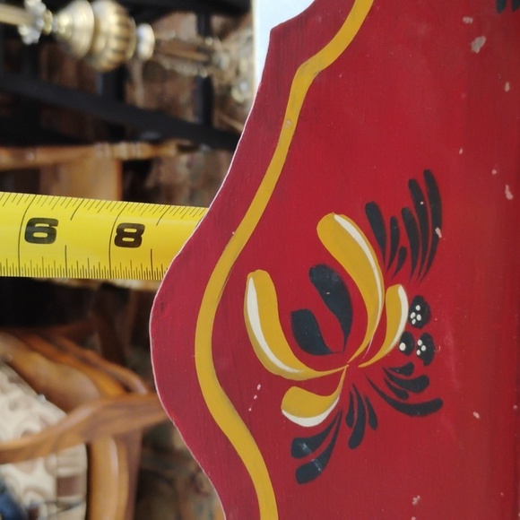 Vintage Hand Painted Metal Desk Organizer/Ink Well - Picture 10 of 10